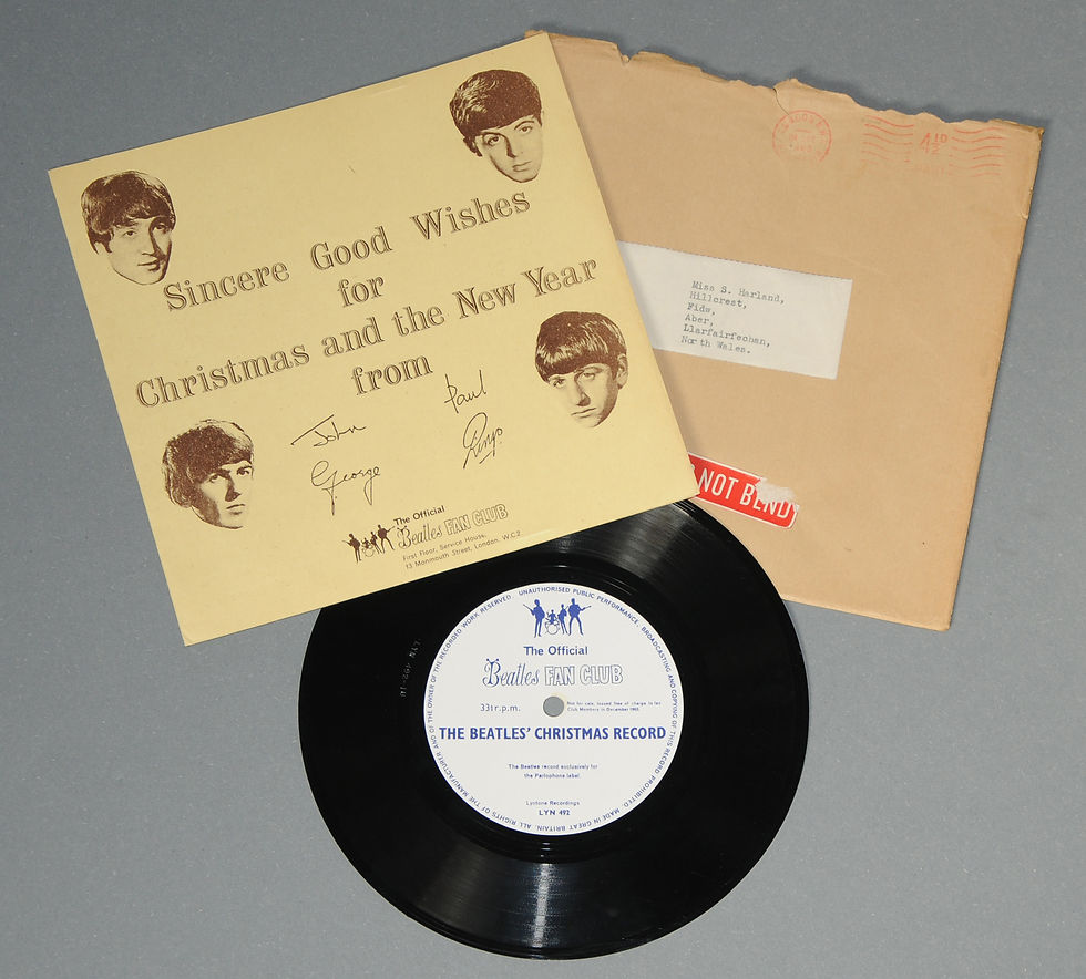 Christmas Fan Club Flexi-Disc 1963, LYN492 incl. Newsletter and orig. envelope.