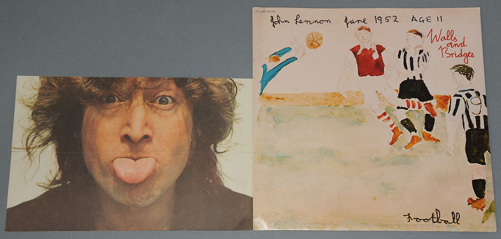 Thumbnail: Klaus Voormann signed 12" John Lennon album 'Walls and Bridges'.