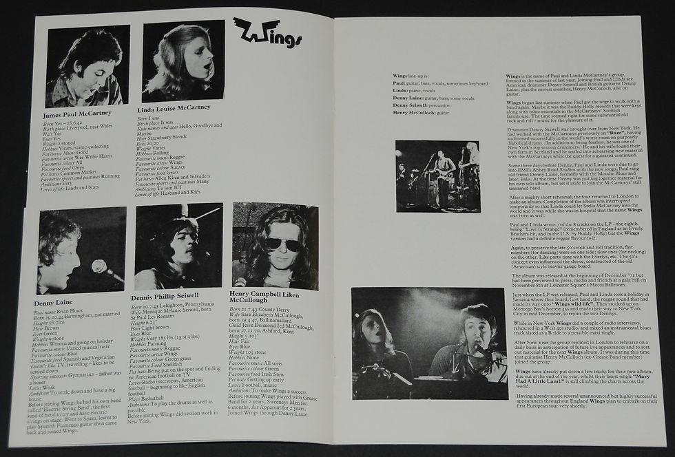 Thumbnail: Paul McCartney & Wings 1972 'Over Europe' Tour Programme.
