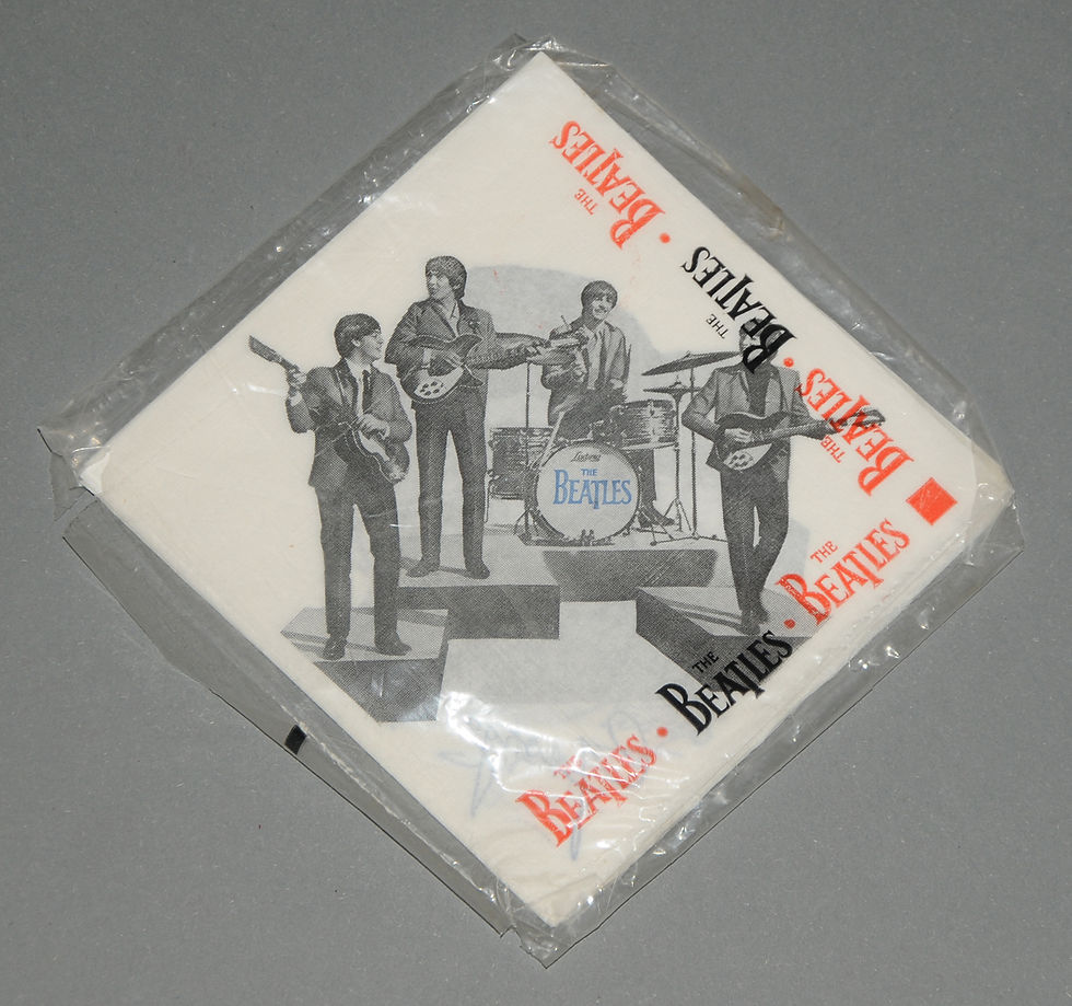 'Napkins' 17 original Beatles paper napkins in original plastic package.