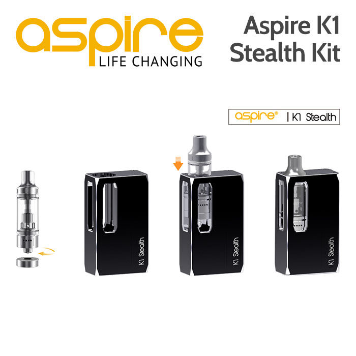Μικρογραφία: Aspire K1 Stealth Kit Ηλεκτρονικά Τσιγάρα + 100 ml Υγρά άτμισ
