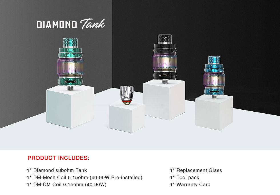 Μικρογραφία: iJoy Diamond subohm tank Ατμοποιητές ηλεκτρονικού τσιγάρου + 5 Αντιστάσεις