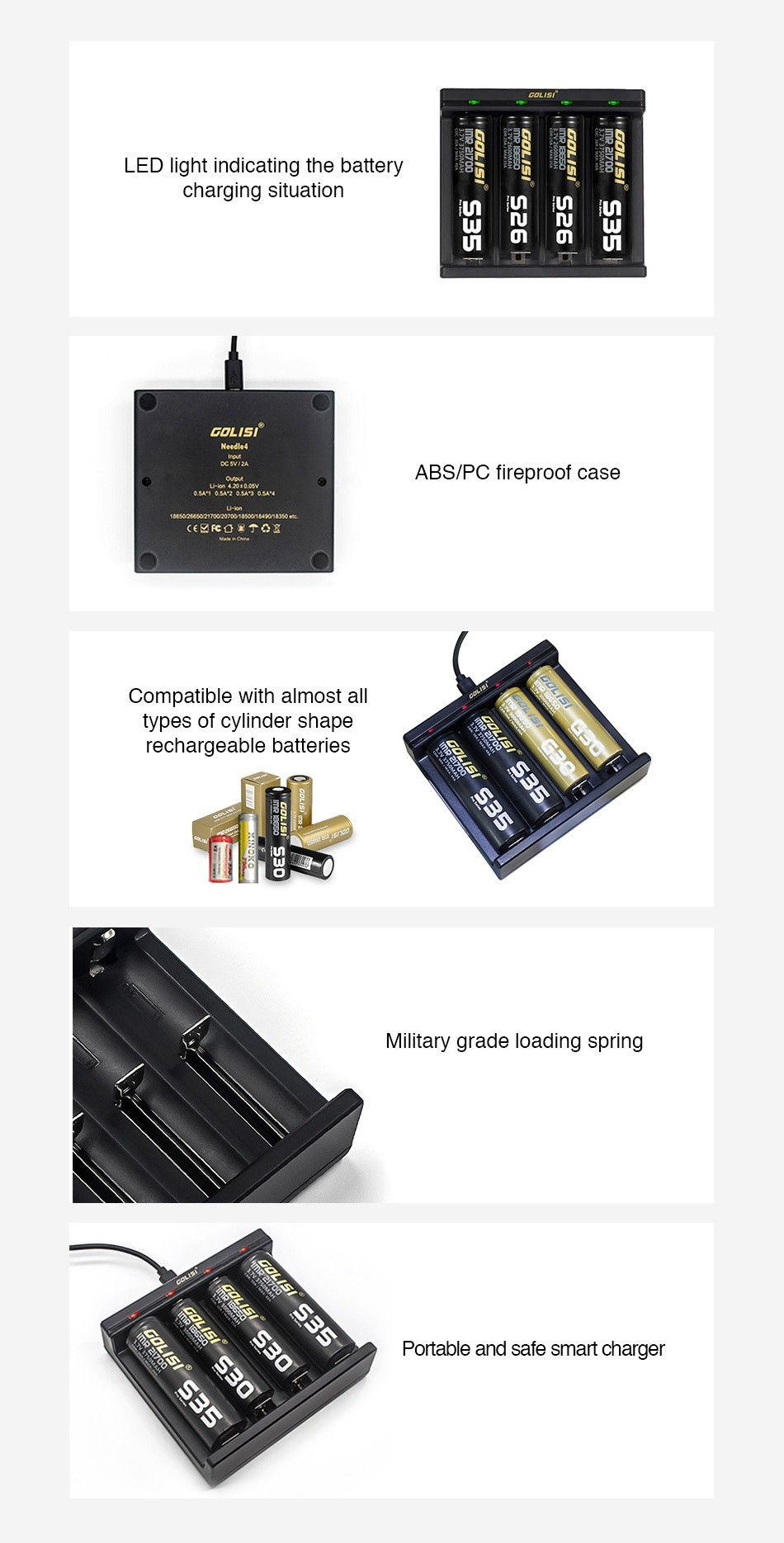 Μικρογραφία: Golisi Needle 4 Smart Charger φορτιστής μπαταριών για Ηλεκτρονικά Τσιγάρα
