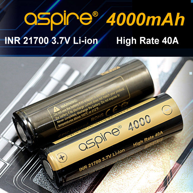 Μικρογραφία: 1+1 Aspire INR 21700 3800mAh επαναφορτιζόμενη μπαταρία