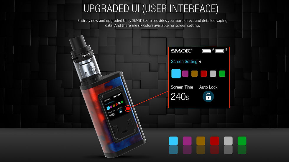 Μικρογραφία: Smok Majesty Kit Ηλεκτρονικό Τσιγάρο + 2 μπαταρίες + 200 ml Υγρά άτμισης