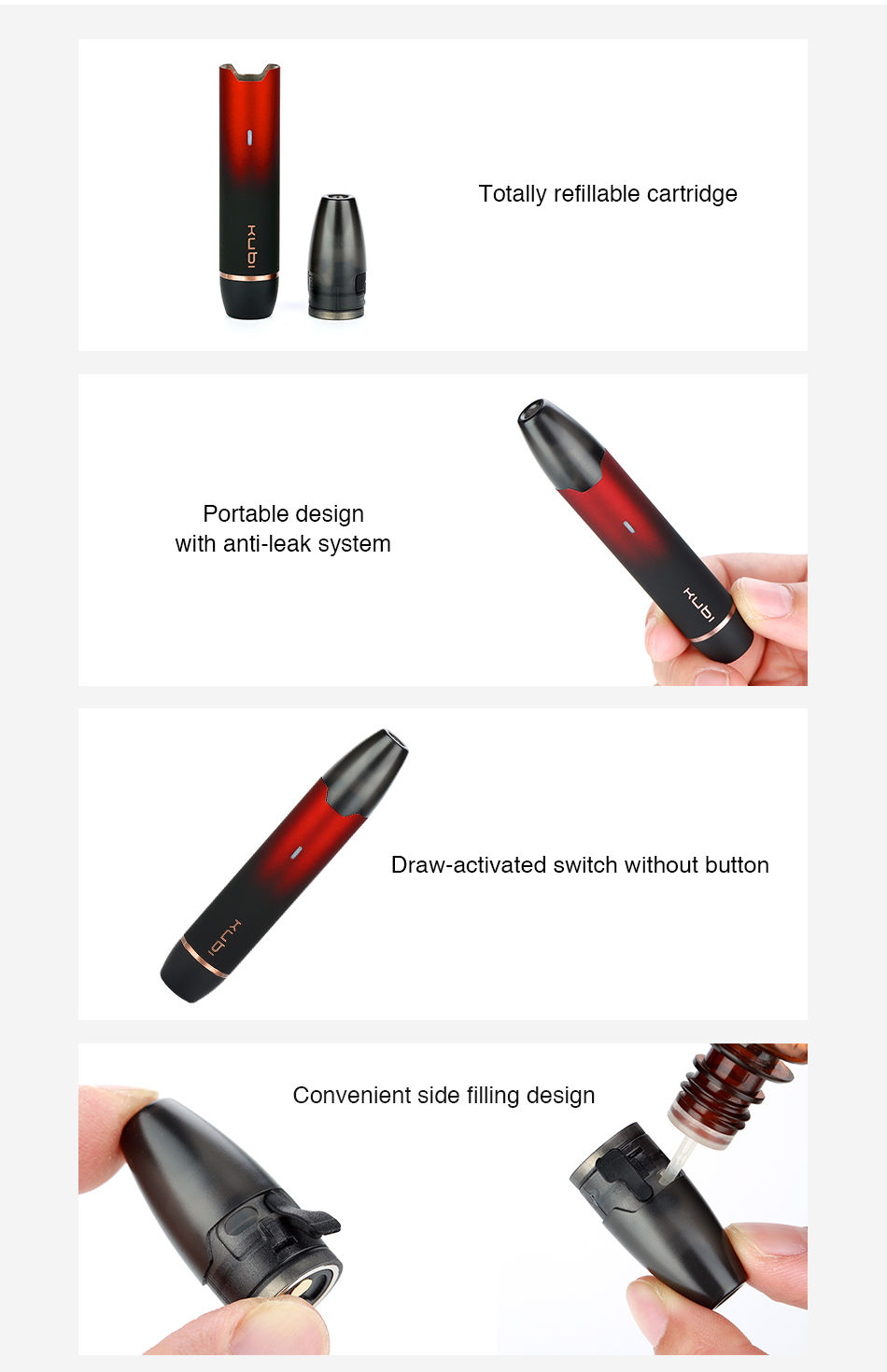 Μικρογραφία: Hotcig Kubi 2 Pod Ηλεκτρονικά Τσιγάρα + 100ml Υγρά άτμισης