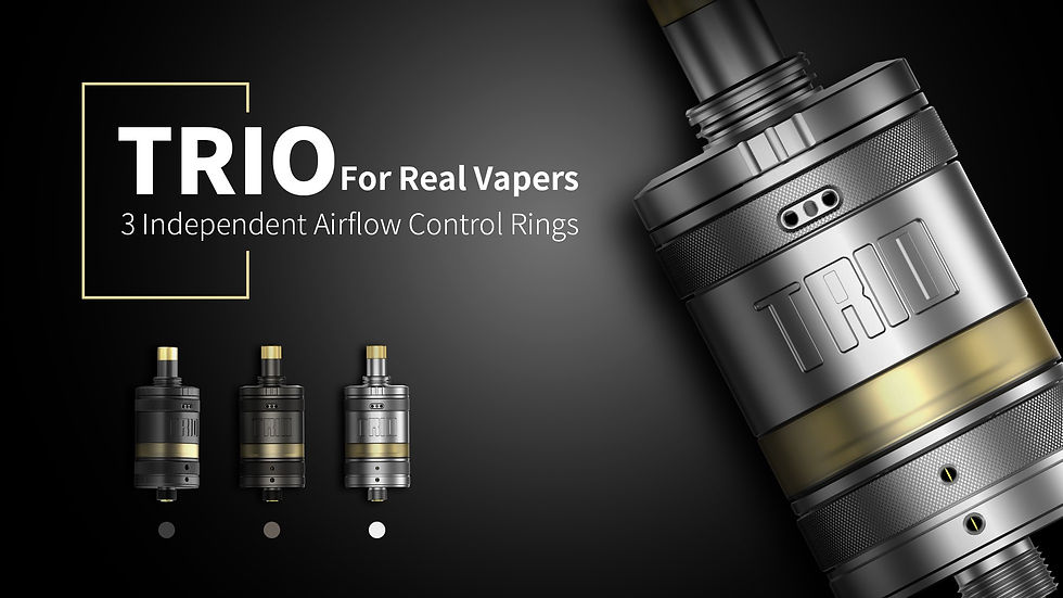 Μικρογραφία: ZQ Vapor Trio MTL RTA επισκευάσιμος ατμοποιητής e-τσιγάρου + 100 ml Υγρά άτμισης