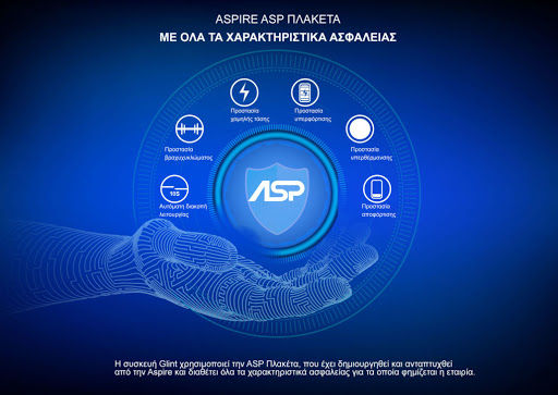 Μικρογραφία: Aspire Glint Mod ηλεκτρονικού τσιγάρου +18650 + 100ml Υγρά άτμισης