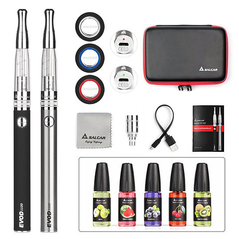 EVOD CE7 Vape Pen Double Set + case + 5 E Liquids