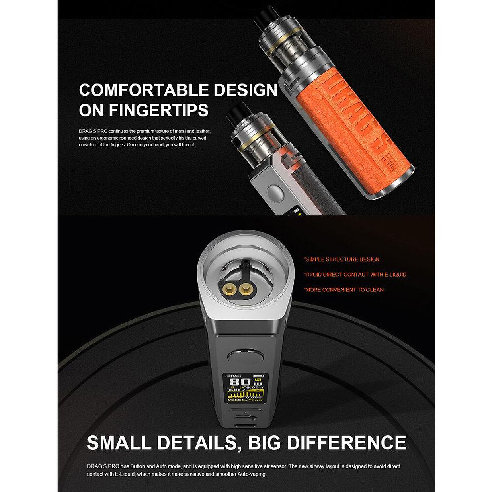 Μικρογραφία: Voopoo Drag S Pro Ηλεκτρονικά Τσιγάρα + 100 ml Υγρά άτμισης
