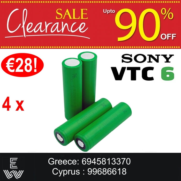 Μικρογραφία: 4 x Sony US 18650 VTC6 ΜΠΑΤΑΡΙΕΣ ΓΙΑ MODS