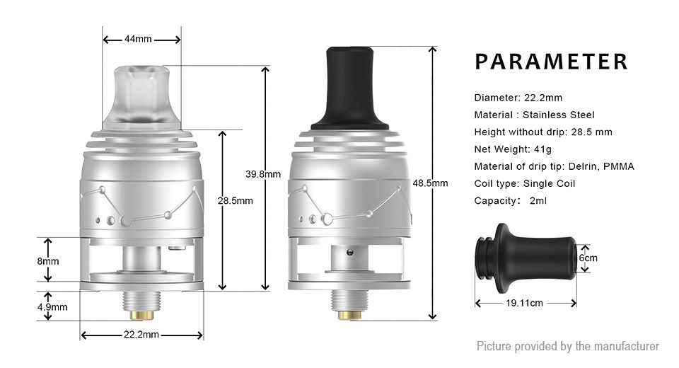 Μικρογραφία: Vapefly Galaxies MTL RDTA Ατμοποιητής ηλεκτρονικού τσιγάρου