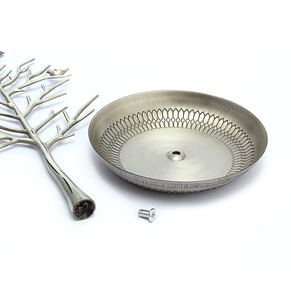 Μικρογραφία: New Antique Silver Birds Tree Jewelry Stand Display