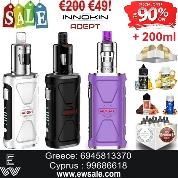 Innokin Adept Zenith Kit Ηλεκτρονικά Τσιγάρα + 200ml Υγρά άτμισης