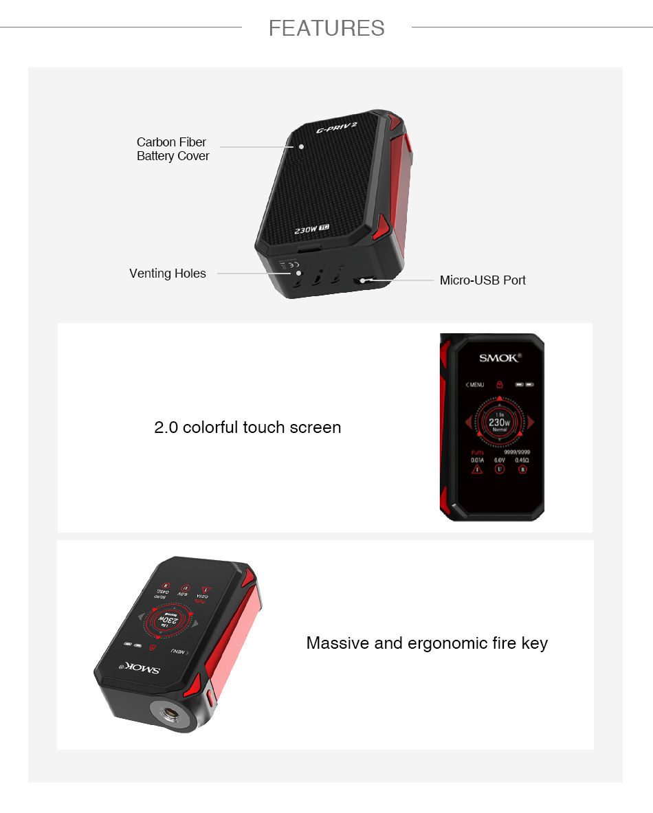 Μικρογραφία: SMOK G-Priv 2 Mod 230w αφής ηλεκτρονικού τσιγάρου + 100 ml Υγρά άτμισης