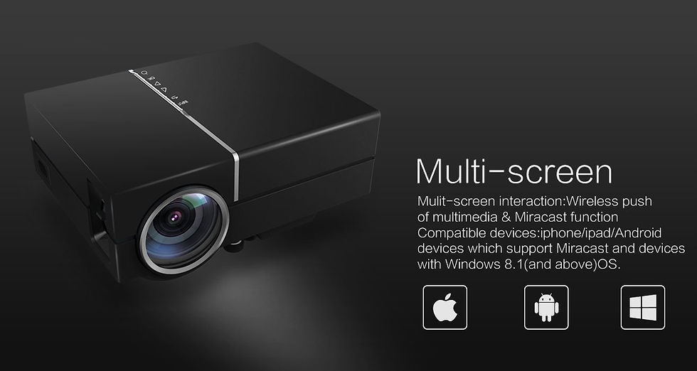 Μικρογραφία: Wifi Projector, Abdtech 1200 Lumens Wireless Led Mini Projector Multimedia Home