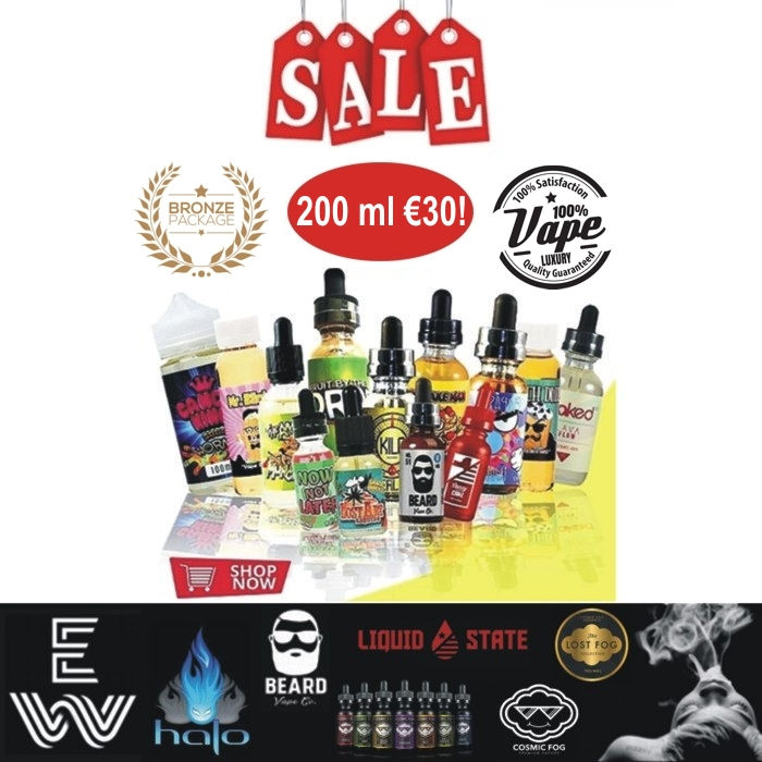 Premium E-Liquids Sample Boxes / Δημοφιλή Υγρά άτμισης Halo, Cosmic Fog, Liquid State, Lost Fog Collection, Beard Vape Co, etc