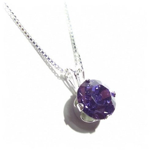 Μικρογραφία: Κολιέ από ασήμι 925 με sparkling Tanzanite crystal πέτρα Swarovski