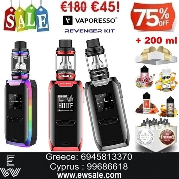 Vaporesso Revenger 220W Kit Ηλεκτρονικό Τσιγάρο + 200 ml Υγρά Αναπλήρωσης