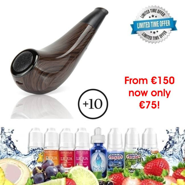 Fitfirst E-pipe / ηλεκτρονικές πίπες +10x10ml E-Liquids / Υγρά άτμισης