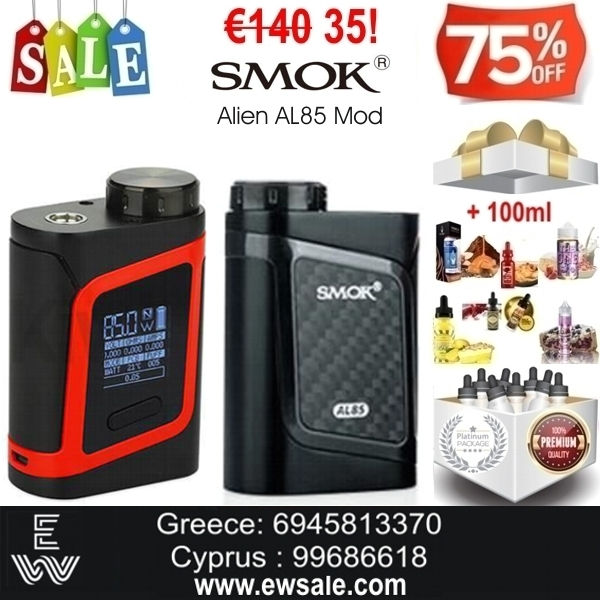 Smok Alien AL85 Mod Ηλεκτρονικά Τσιγάρα + 100 ml Υγρά Αναπλήρωσης, άτμισης