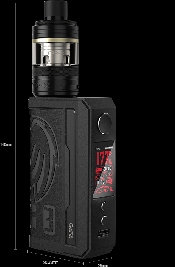 Μικρογραφία: Voopoo Drag 3 TPP X Mod ηλεκτρονικού τσιγάρου + 200ml Υγρά άτμισης