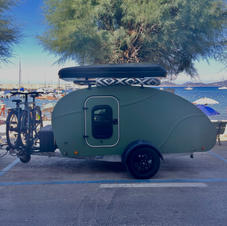 Pure Camper is a mini teardrop camper trailer.