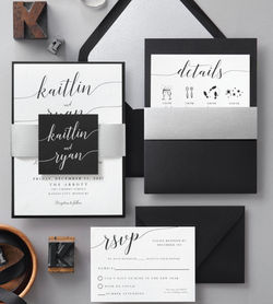 Invitation with Back Pocket & Belly Band