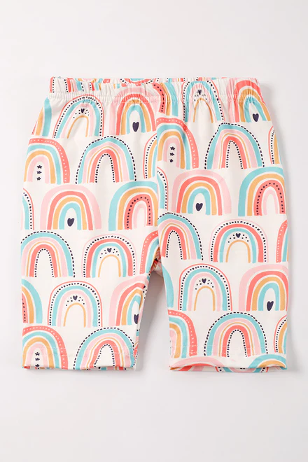 Rainbow Print Bike Shorts