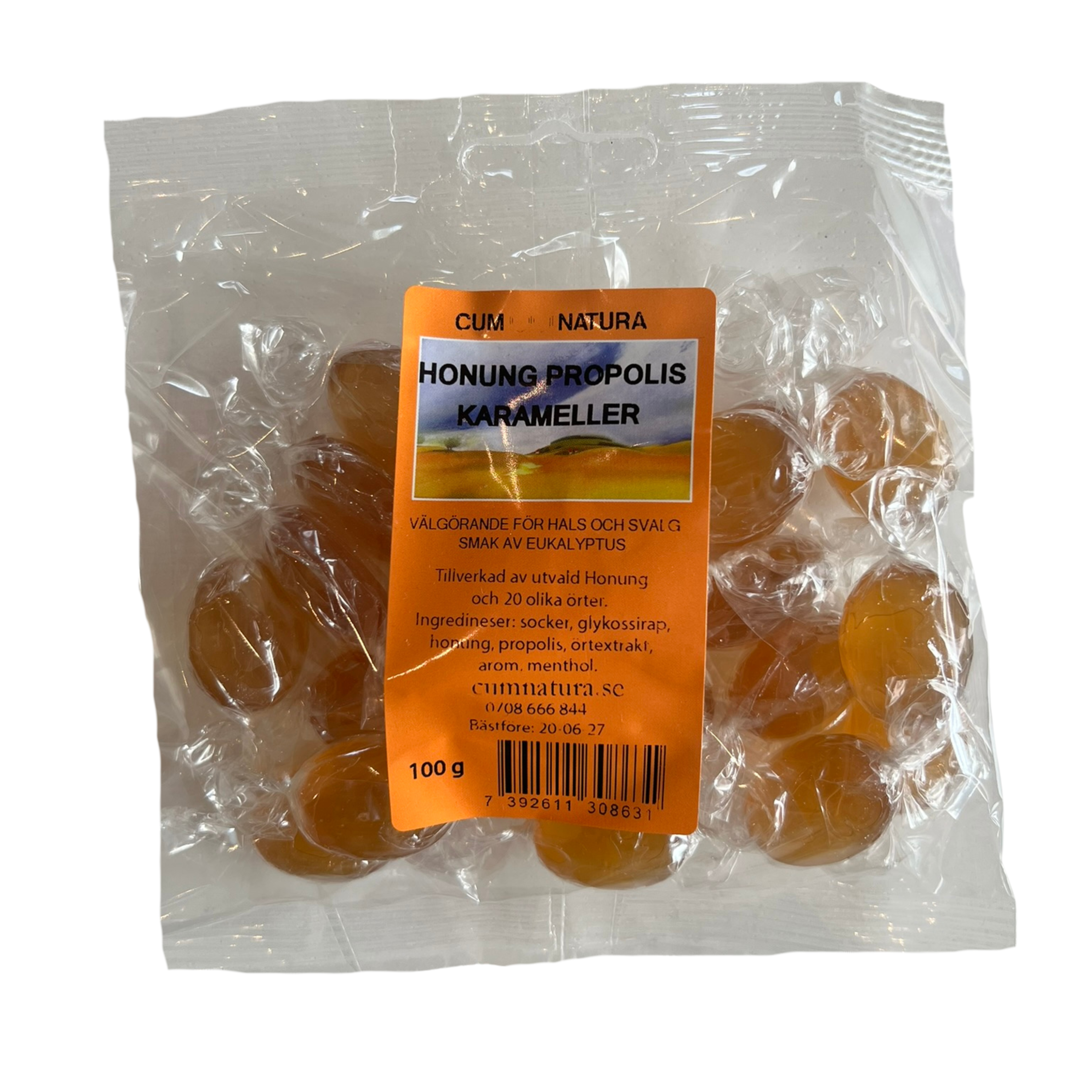 Honung och propoliskarameller med smak av eukalyptus