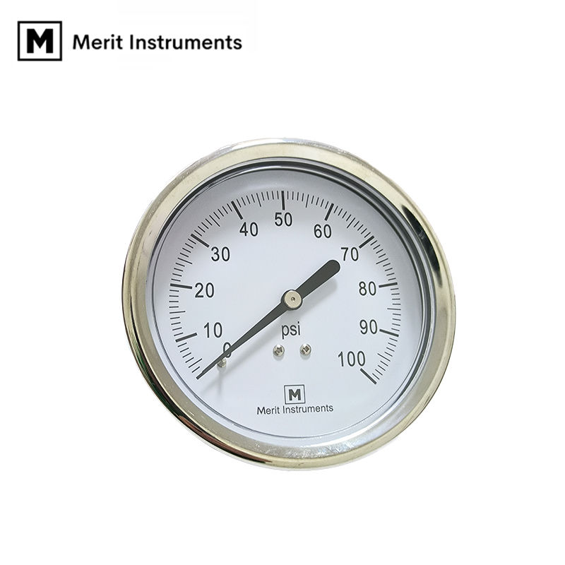 Thumbnail: Glycerin filled back connection all SS pressure gauge