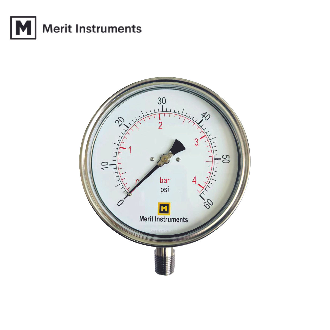 PSF Series all SS safety case gauge front view