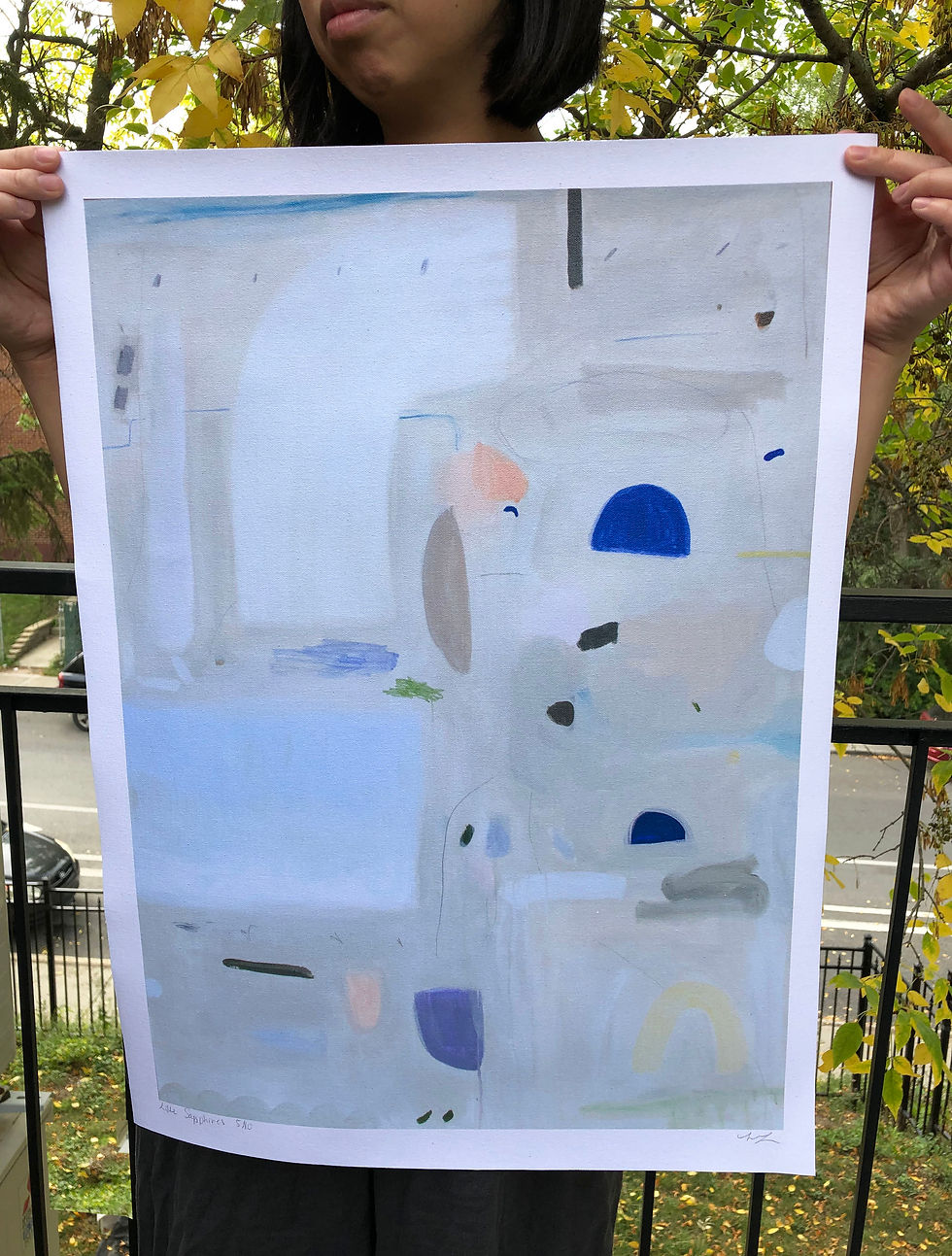Thumbnail: 18" x 24" Art print on Canvas "Like Sapphires"