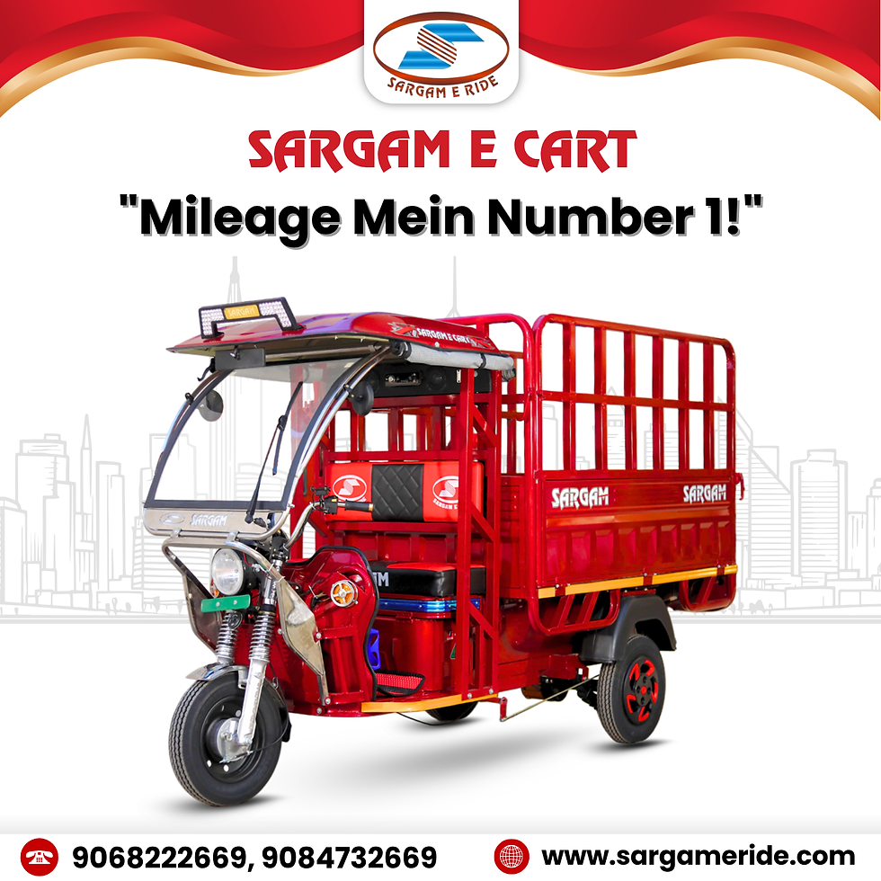 e rickshaw range per charge