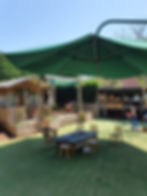 Outdoor garden learning space at a daycare centre
