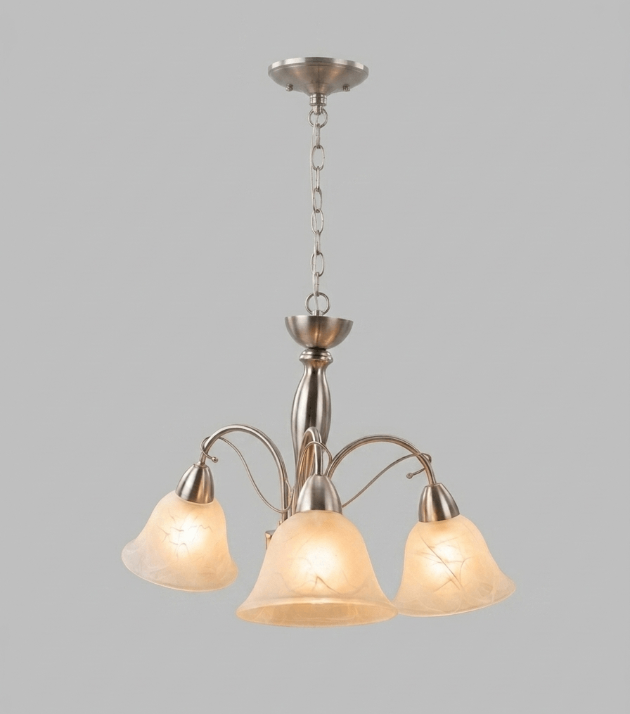 3-Light Brushed Nickel Chandelier
