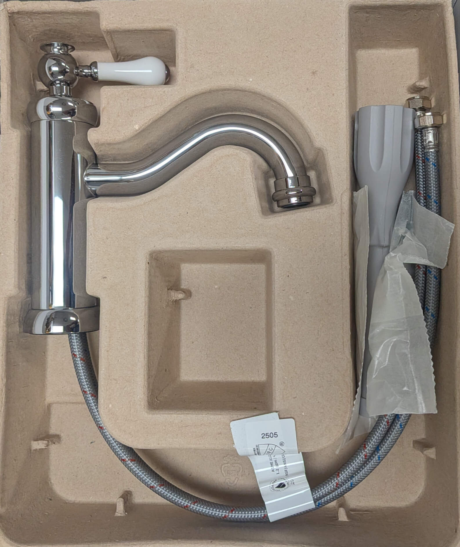 IKEA HAMNSKÄR Chrome Bathroom Sink Faucet with Traditional Handle