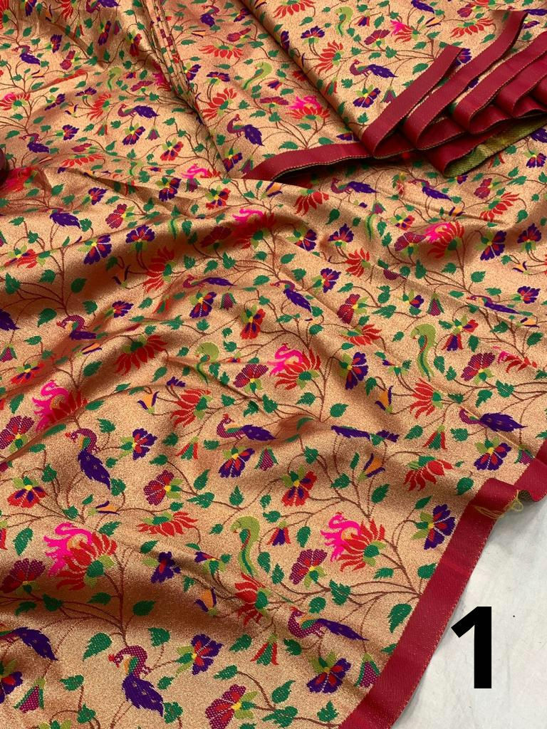 Paithani Pure Silk Fabric