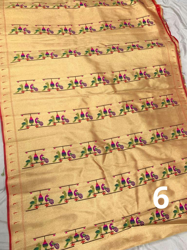 Thumbnail: Paithani Pure Silk Fabric