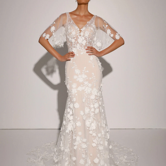 Bride wearing wedding dress Mira by Evie Young Bridal