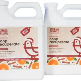 Holiday Coop Recuperate Orange Spice - Odor Control for Backyard Chicken Coops Containing Organic Orange, Cinnamon and Clove Essential Oils (2.5 lb jug, 2 Count)