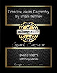 2025 Award, General Contractor, Creative Ideas Carpentry By Brian Tenney, Bucks County, Be
