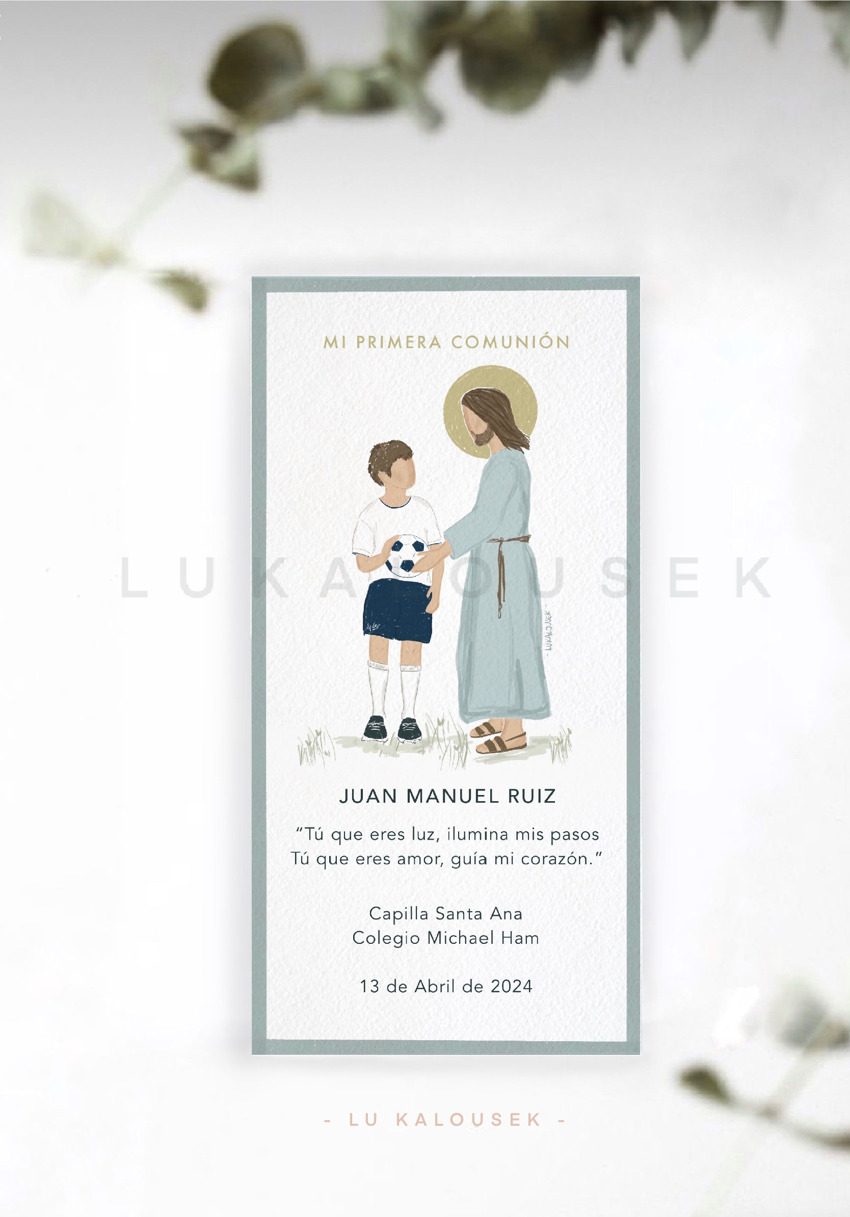 Estampita Comunión Varón (modelo 3)