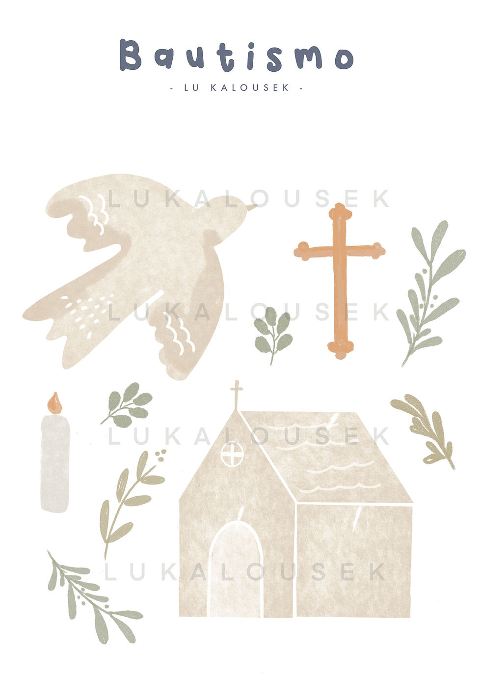 Thumbnail: Printable Baptism Cake topper