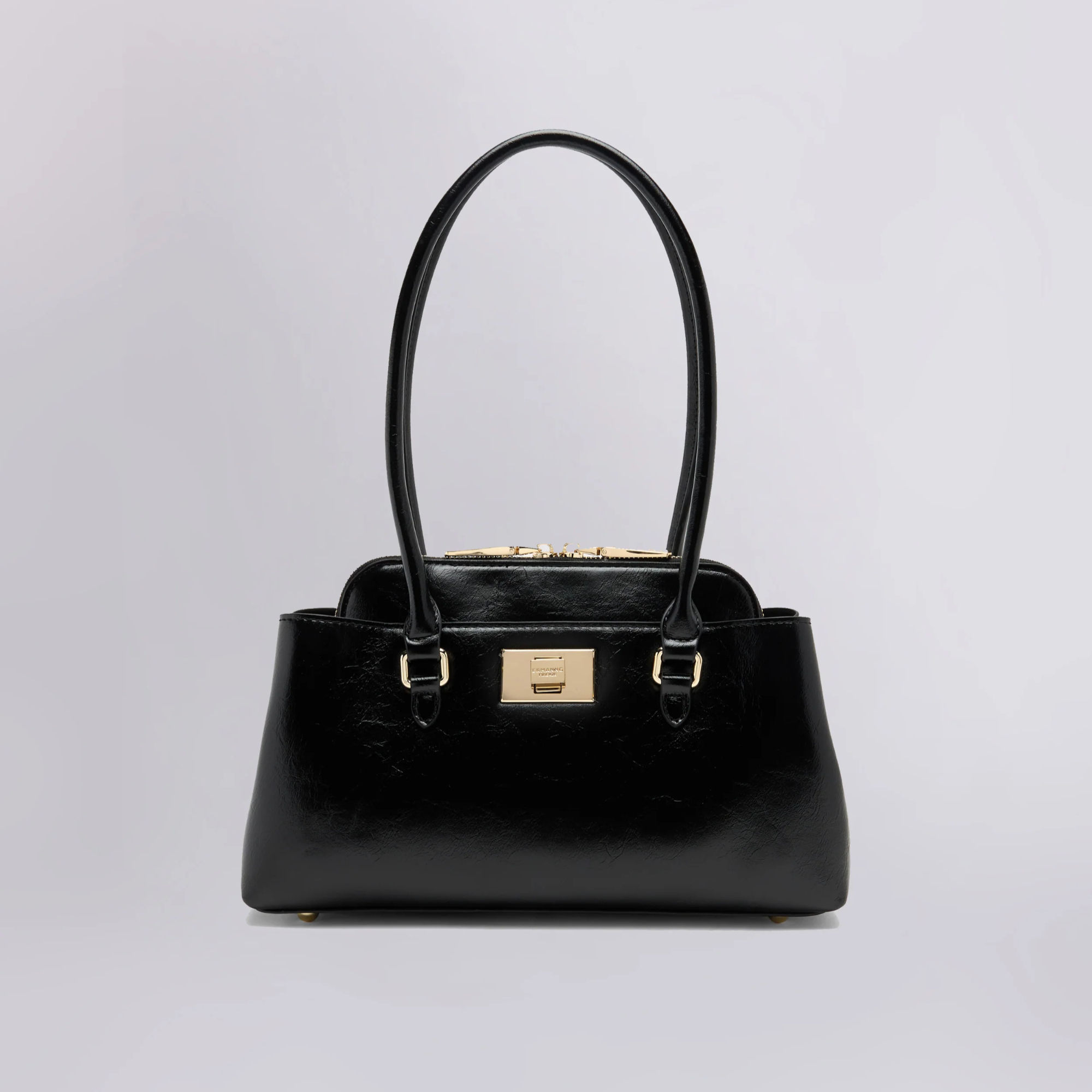 BORSA PICCOLA IN ECOPELLE EFFETTO VINTAGE nero - Ermanno Firenze