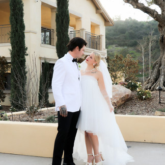 monserate winery villa, custom pearl gown bustles on wheels