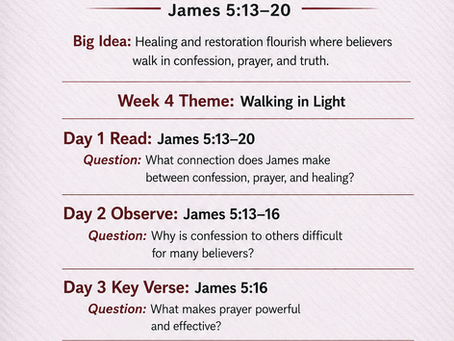 Reading plan week of 7/13
