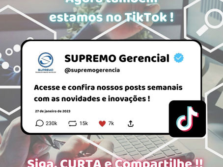 ✅ Agora também estamos no TikTok !