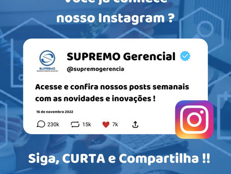 Siga nosso perfil no Instagram