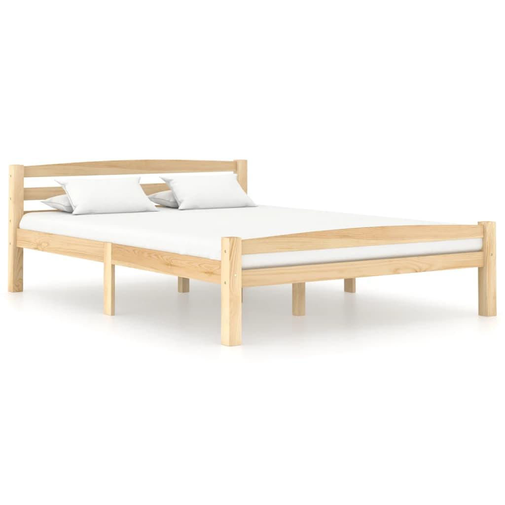 vidaXL Bed Frame Solid Pinewood 120x200 cm